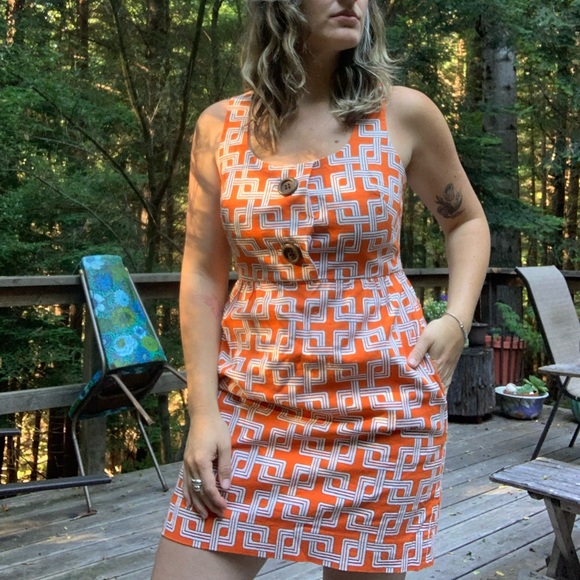 🍊Vintage Milly Geometric Mini Dress🍊 - Picture 2 of 8